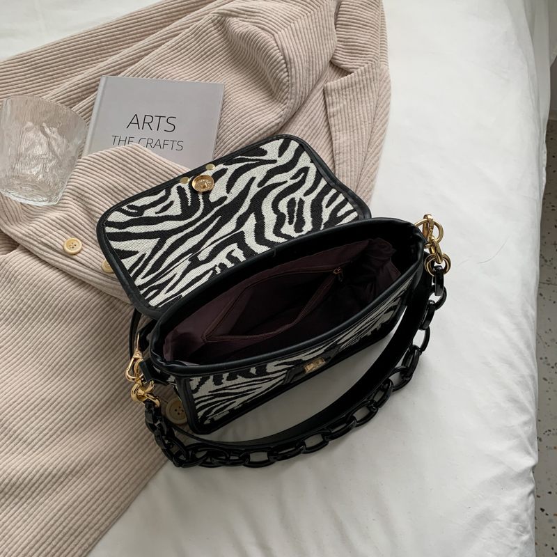 Basilio Crossbody-handväska För Kvinnor - Zebramönster