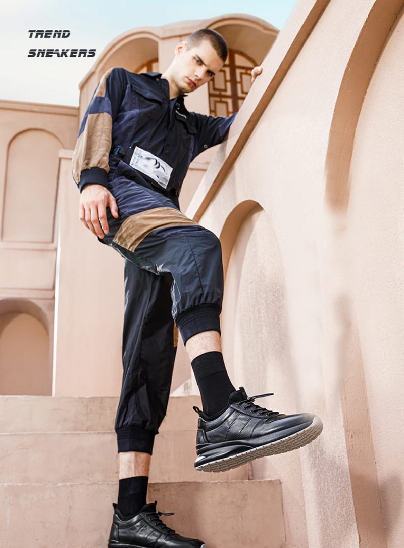 Basten Casual Sneakers För Män - Svart