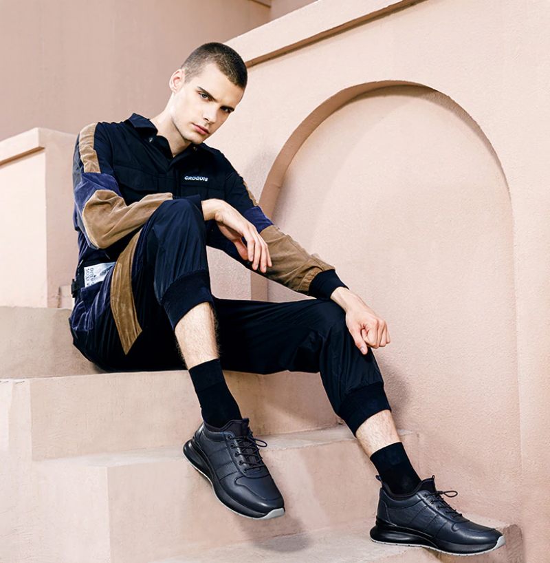 Basten Casual Sneakers För Män - Svart
