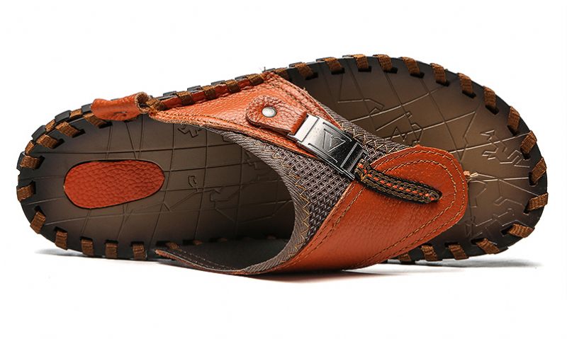 Baylon Casual Flip Flops För Män - Brun