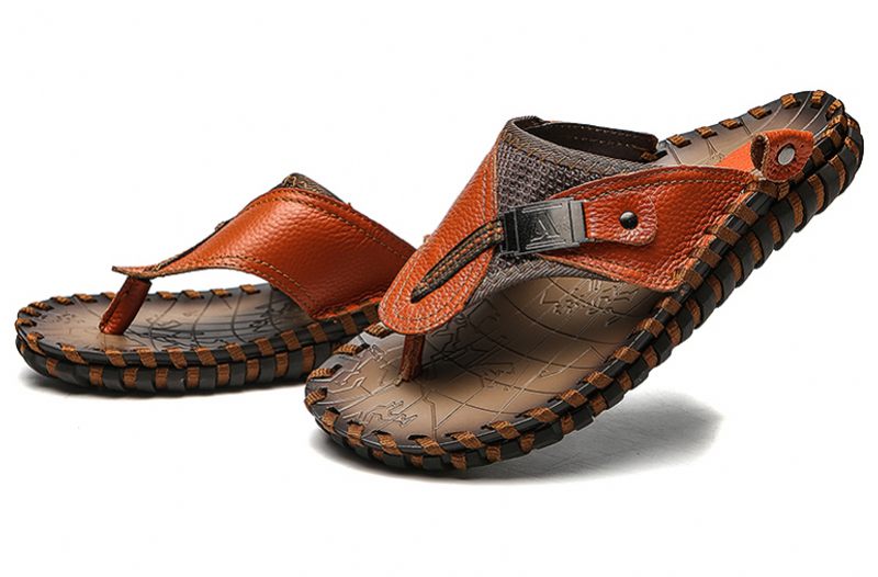 Baylon Casual Flip Flops För Män - Brun
