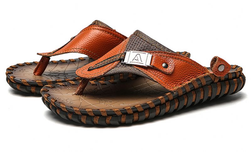 Baylon Casual Flip Flops För Män - Brun