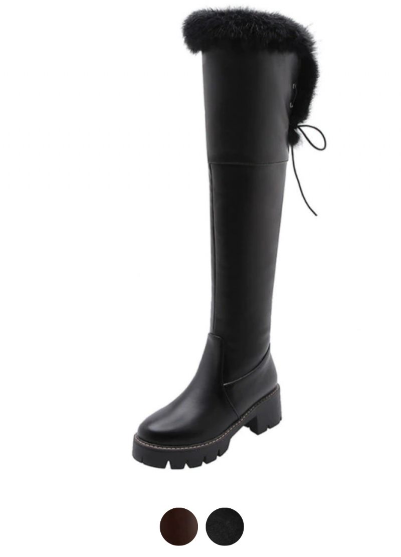 Bayron Warm Snow Black Boots För Kvinnor