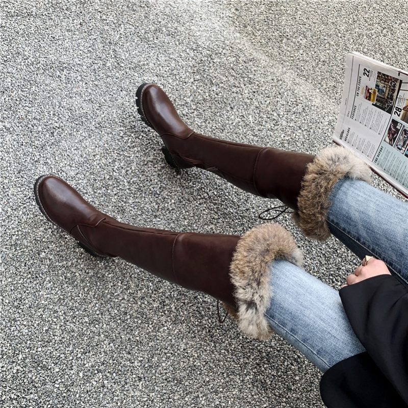 Bayron Warm Snow Black Boots För Kvinnor - Svart