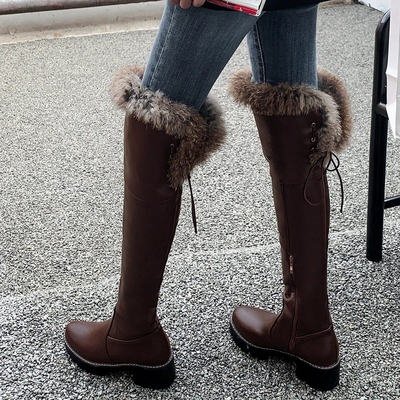 Bayron Warm Snow Black Boots För Kvinnor - Svart