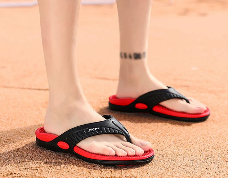 Bekväma Flipflops Från Dallas För Män - Röd
