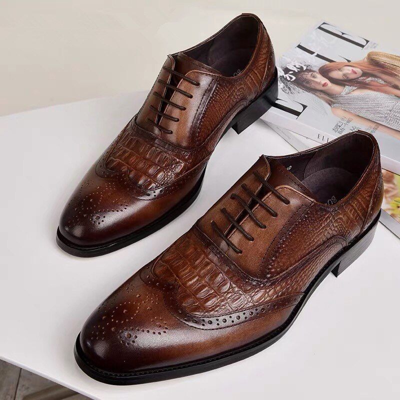 Beller Oxford Casual Skor För Män - Kaffe