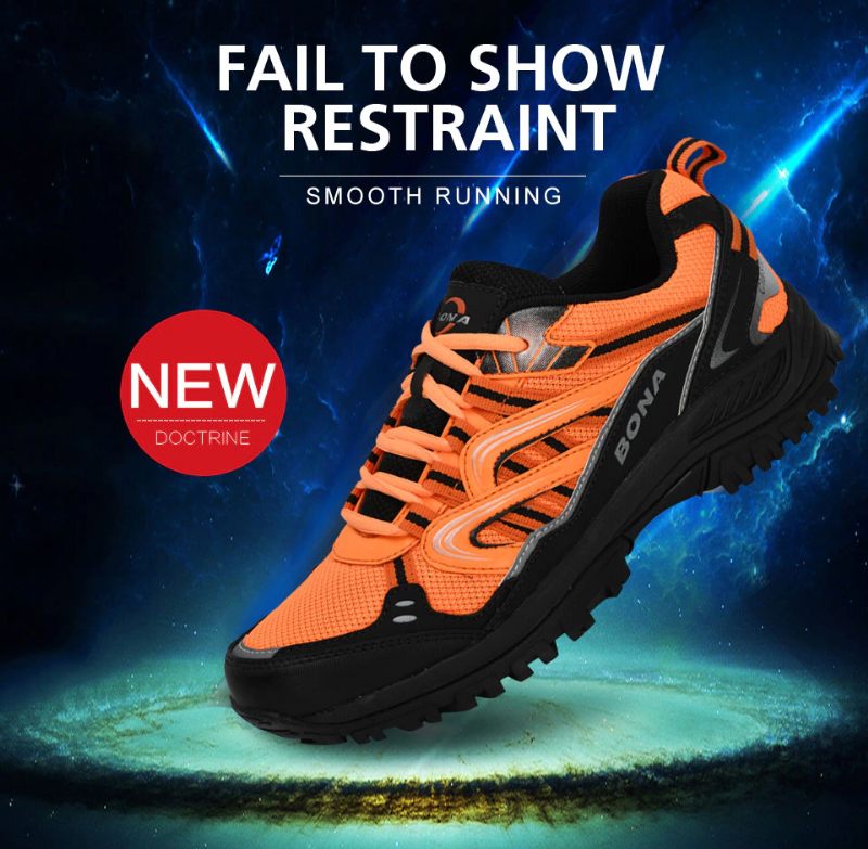 Benson Lyxsneakers För Män - Orange