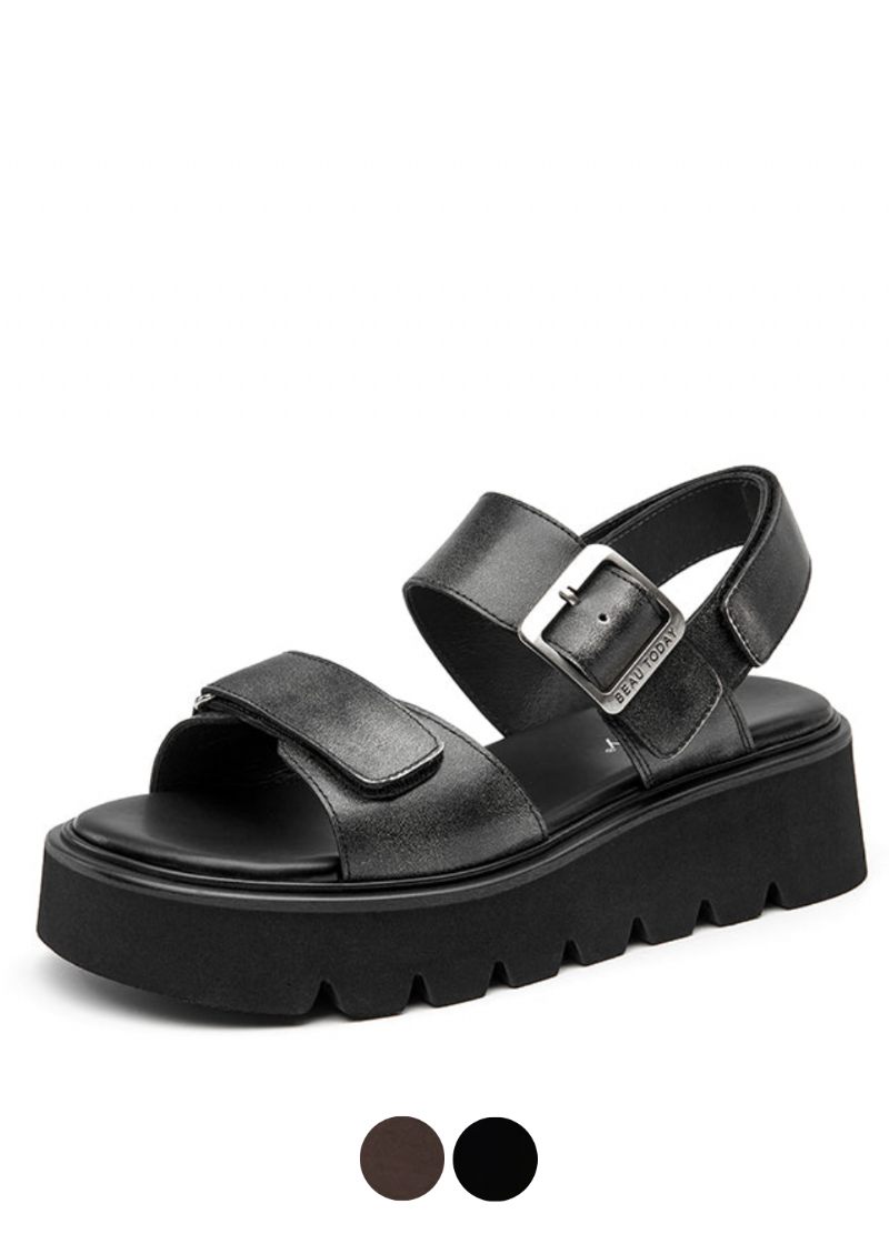 Berta Dam Läder Flats Sandaler