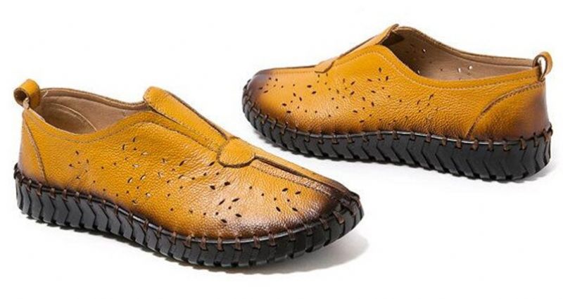 Berta Läder Andas Loafer Skor För Kvinnor - Gul