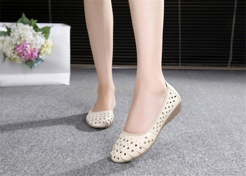 Bertha Flat Slip-on Läderskor För Kvinnor - Svart