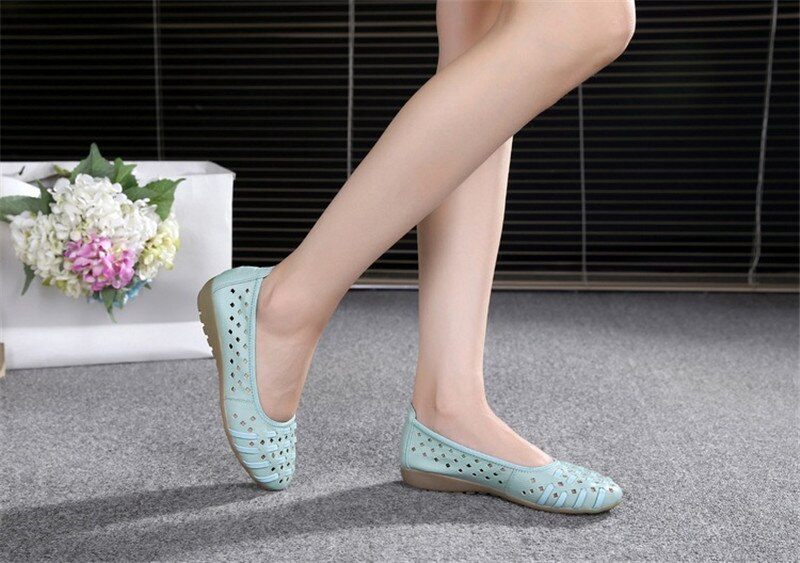 Bertha Flat Slip-on Läderskor För Kvinnor - Svart