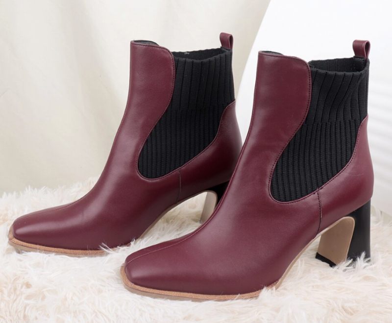 Bety Boots Ankelhöjd - Vinröd