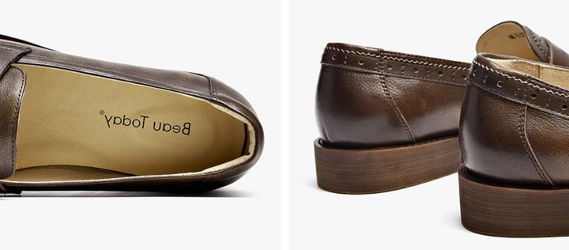 Billy Loafer Skor I Läder För Kvinnor - Svart kort plysch