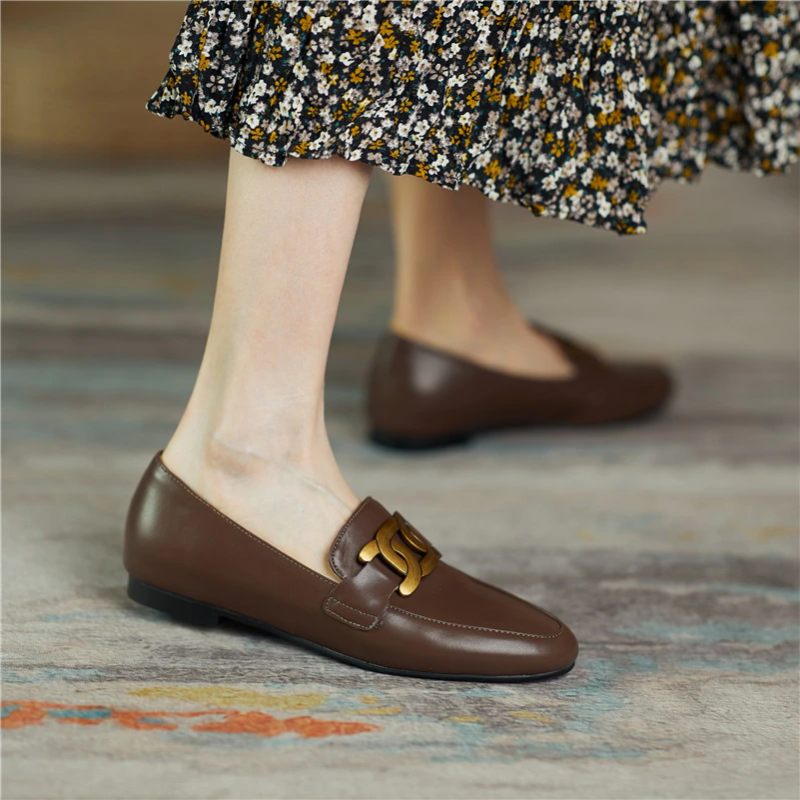 Borda Flat Loafer-skor För Kvinnor - Svart
