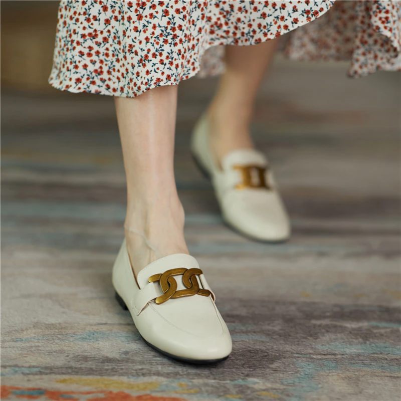 Borda Flat Loafer-skor För Kvinnor - Svart