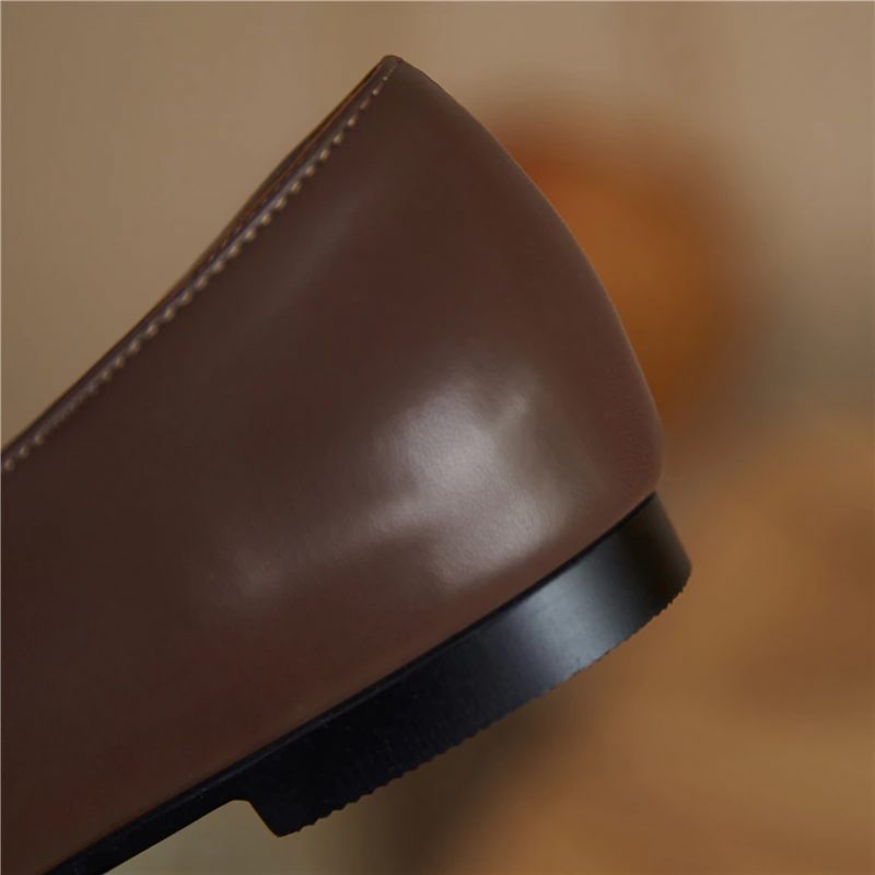 Borda Flat Loafer-skor För Kvinnor - Svart