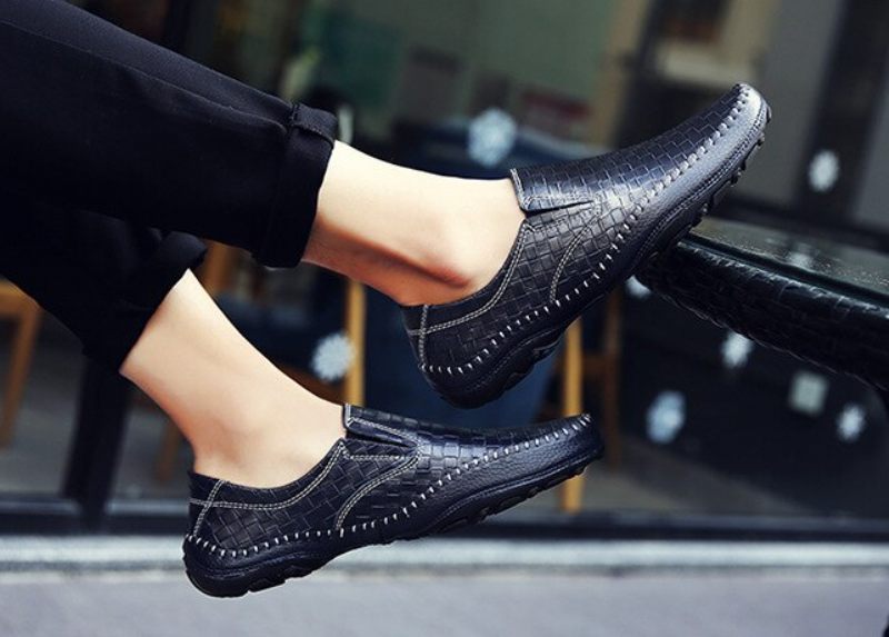 Borgon Loafers För Män Fritidsskor - Svart
