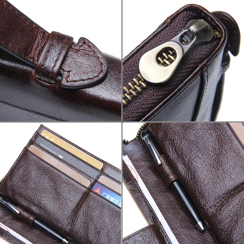 Borner Clutch-plånbok För Män - Kaffe