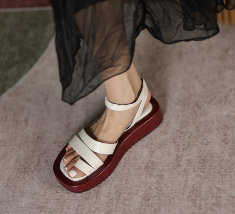 Brusel Platt Sandal För Kvinnor - Svart