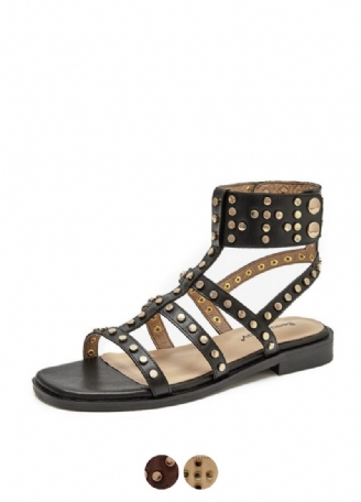 Bryony Läder Gladiator Platt Sandal För Kvinnor