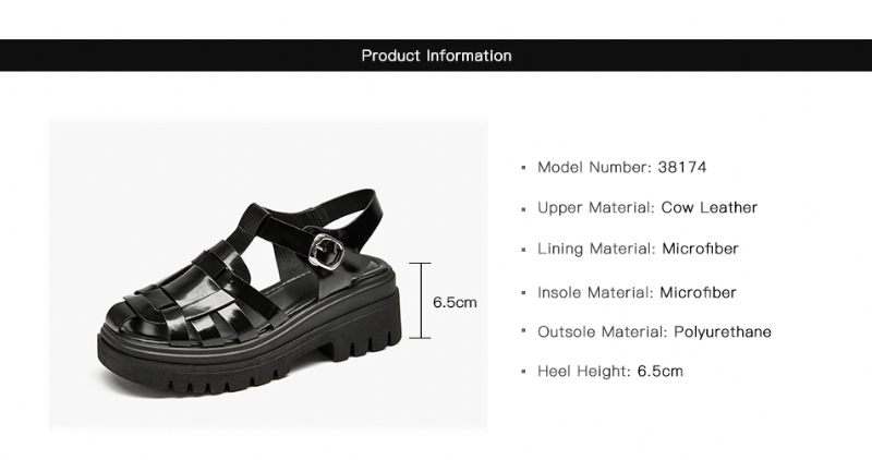 Bryssel Dam Sandal Platform Skor - Svart