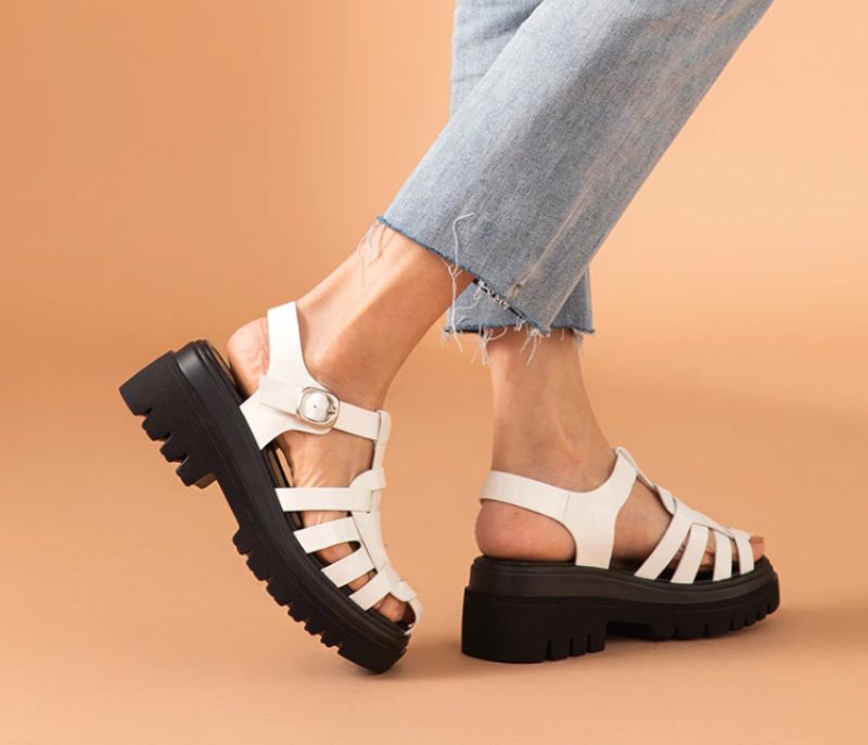 Bryssel Dam Sandal Platform Skor - Svart