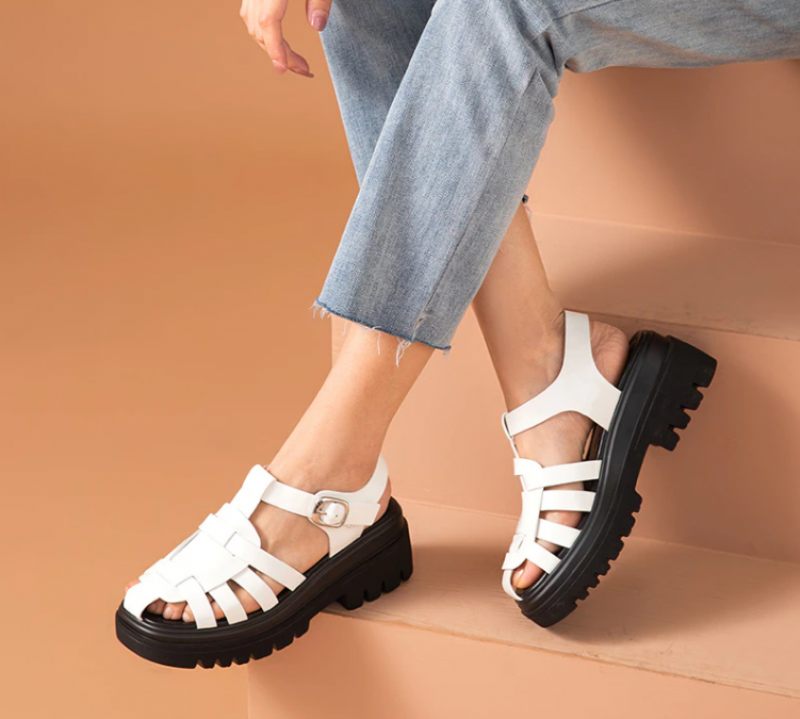 Bryssel Dam Sandal Platform Skor - Svart