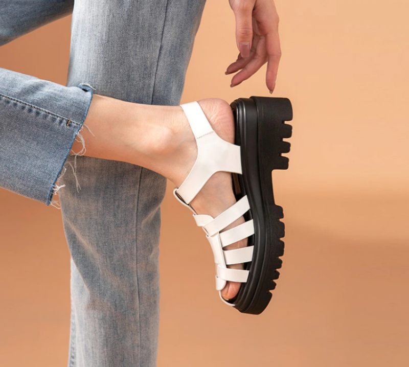 Bryssel Dam Sandal Platform Skor - Svart