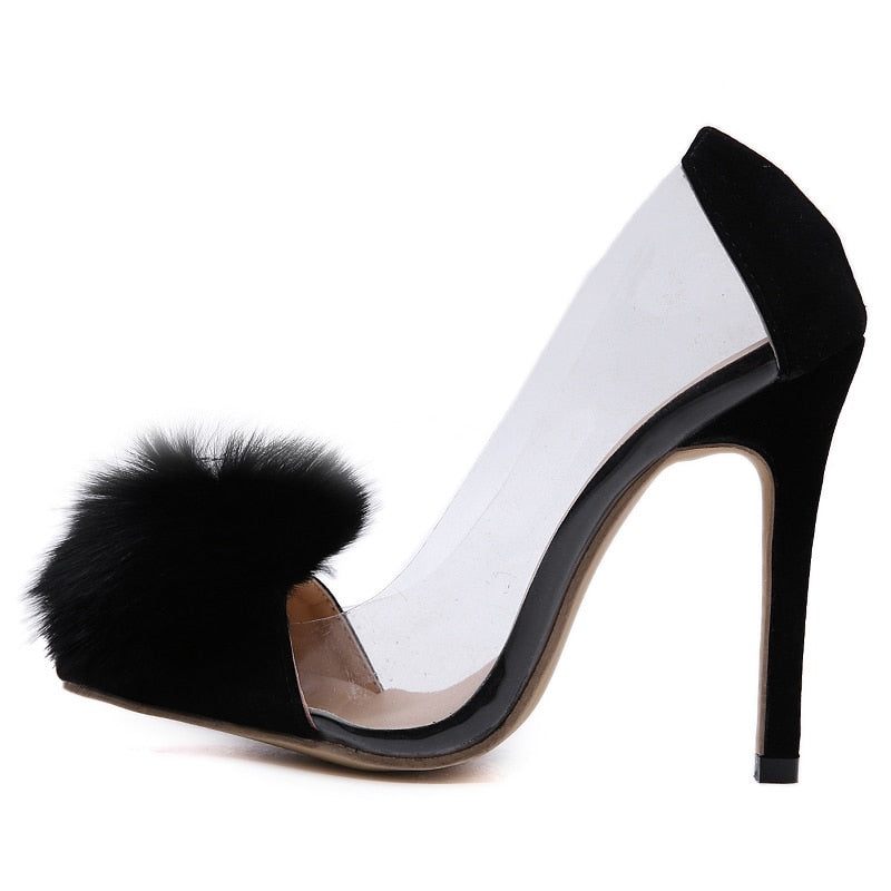 Bunny Transparent Pumps För Kvinnor - Svart