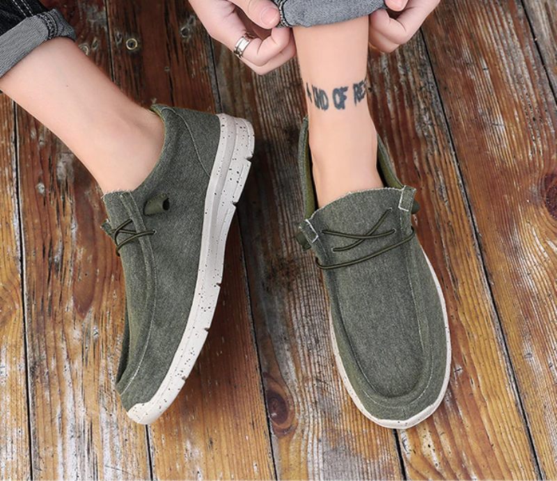 Burns Loafers Sommarskor För Män - Kaki