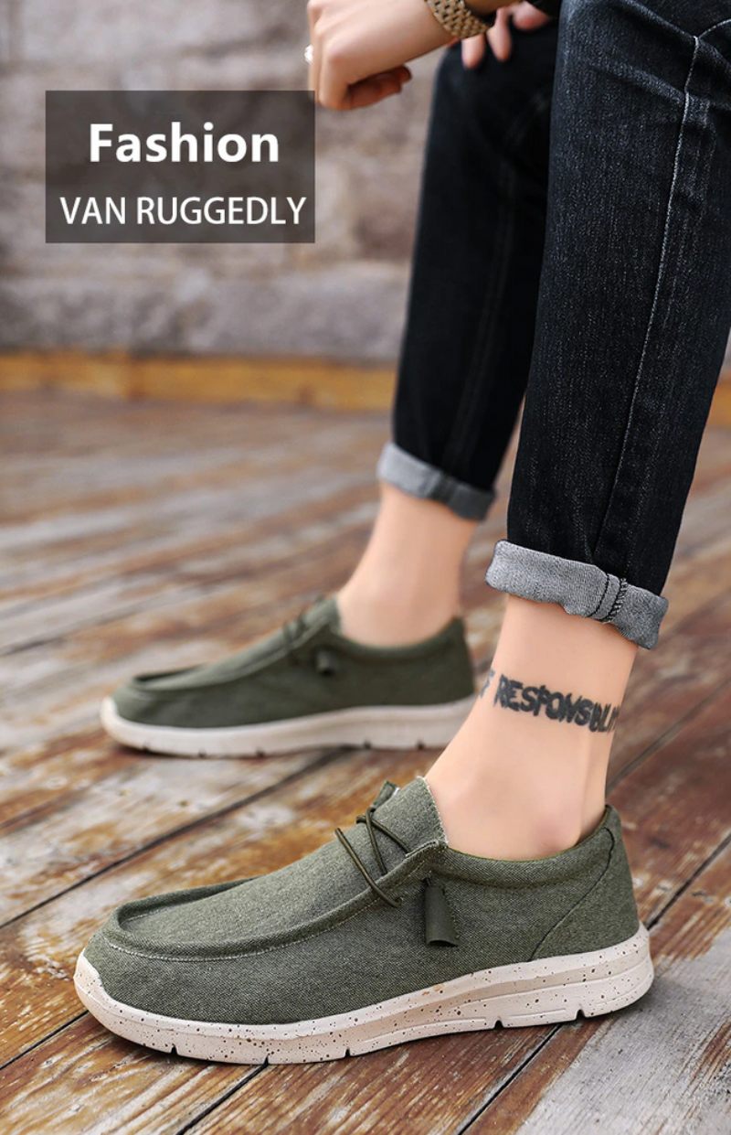Burns Loafers Sommarskor För Män - Kaki