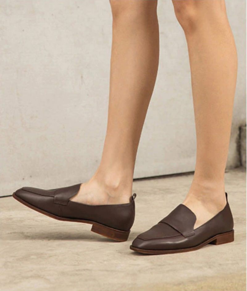 Calixto Casual Slip-on Loafer Skor För Kvinnor - Kaffe