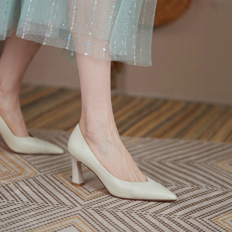 Camelia Kvinnors Fyrkantiga Högklackade Elegant Pumps - Brun