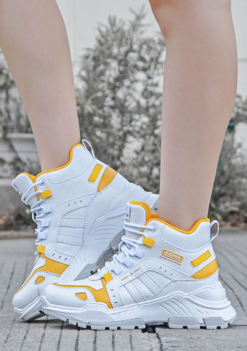 Camila Platform Sneakers Dam Med Snörning - Rosa