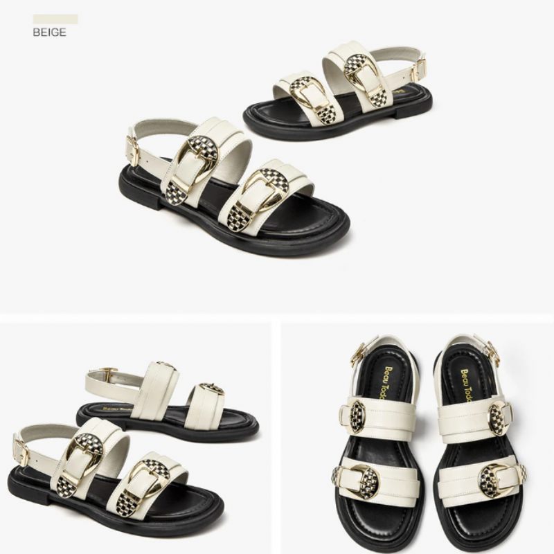 Carole Gladiator Sandaler För Kvinnor Läder - Beige