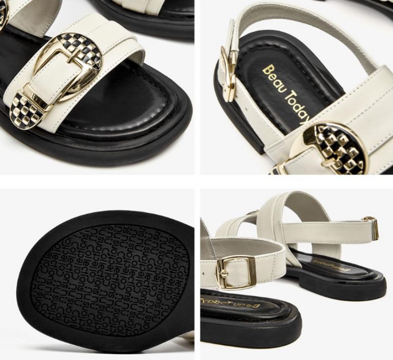 Carole Gladiator Sandaler För Kvinnor Läder - Beige