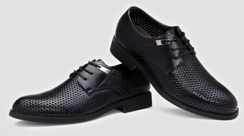 Carrillo Oxford Skor I Läder För Män - Svart