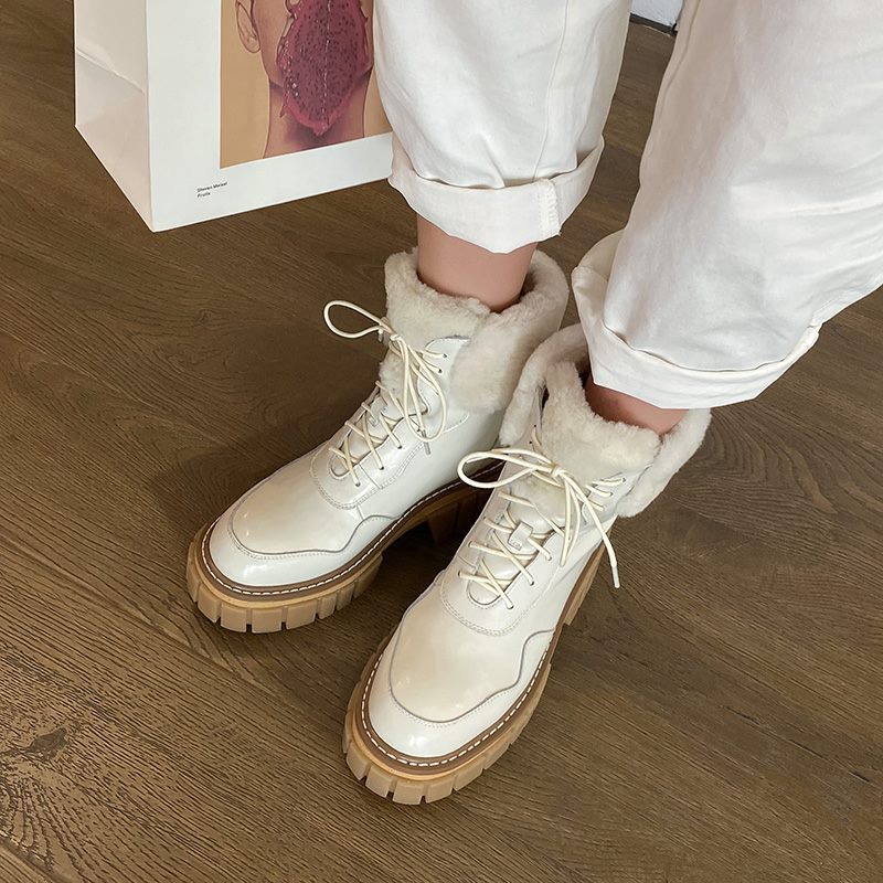 Caruso Dampäls Varma Läderstövlar - Beige