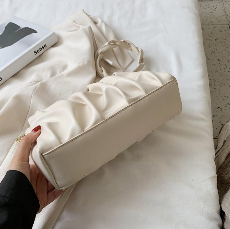 Cata Plisserad Crossbody Handväska För Kvinnor - Khaki