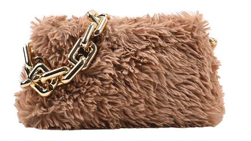 Celestes Chunky Chain Shoulder Handväska För Kvinnor - Khaki