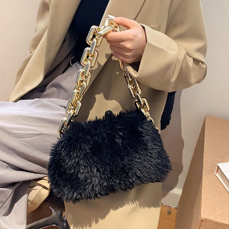 Celestes Chunky Chain Shoulder Handväska För Kvinnor - Khaki