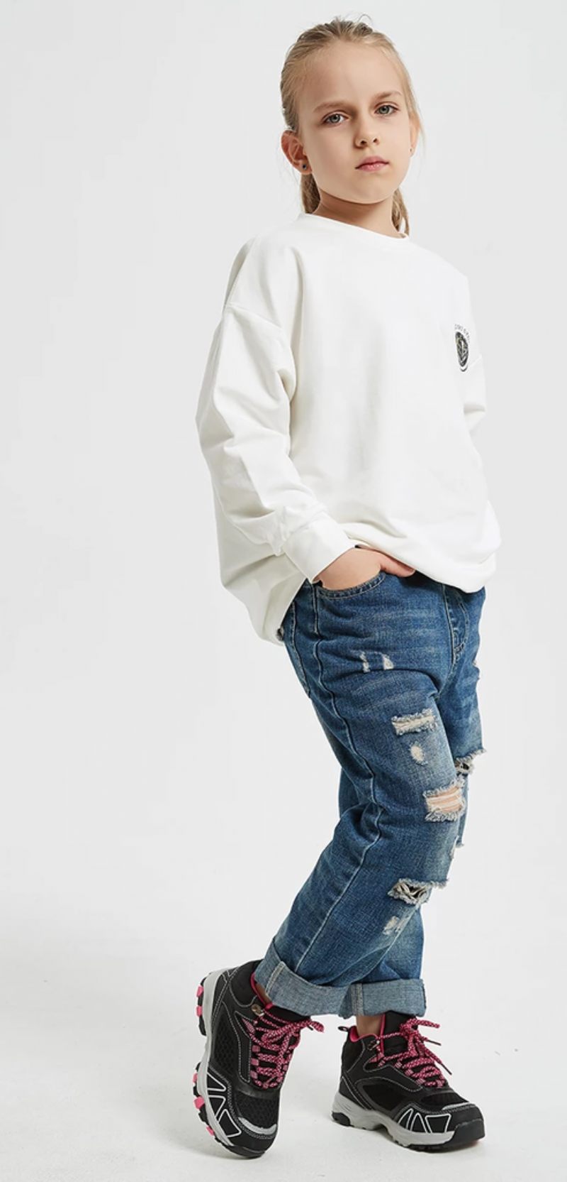 Charl Unisex Utomhuskänga För Barn - Grå