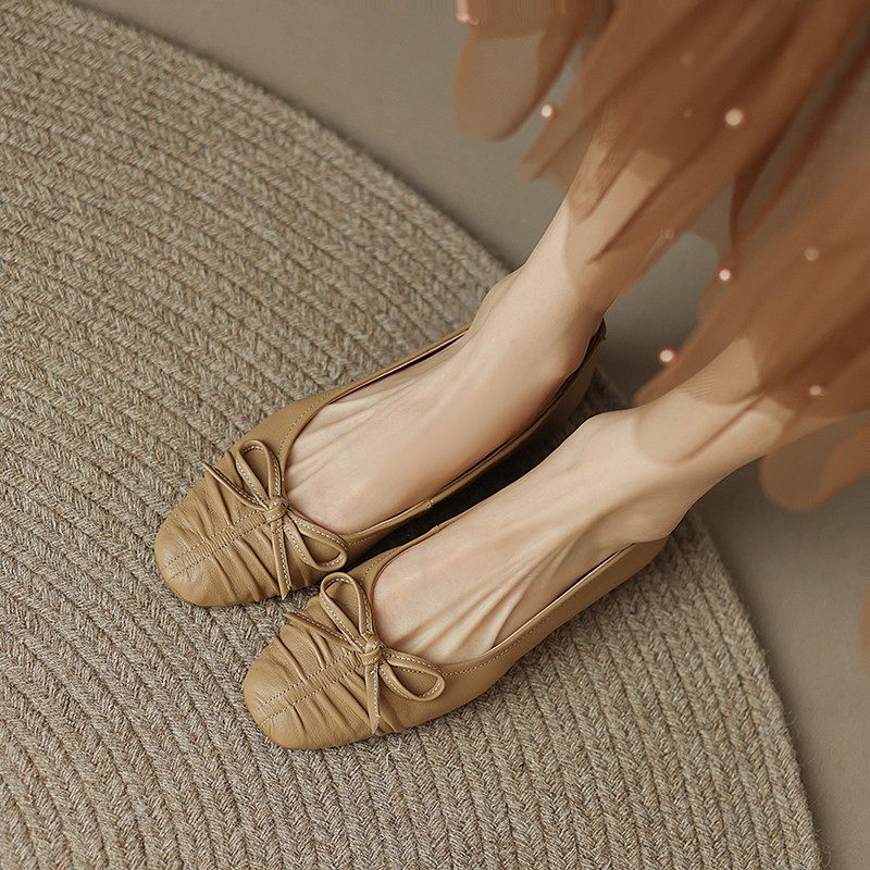 Charo Platta Läderskor För Kvinnor - Beige