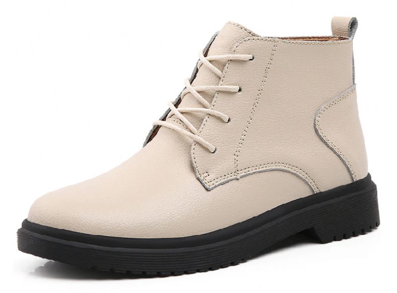 Chaten Oxford Ankelstövlar Med Snörning För Kvinnor - Beige