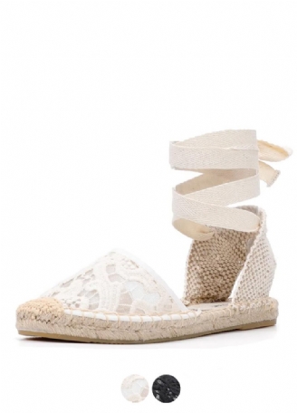 Chelito Flat Espadrilles Med Spetsar För Kvinnor