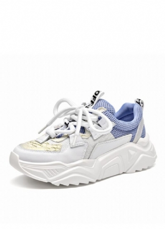 Chelma Dam Sneaker Platform Söta Läderskor