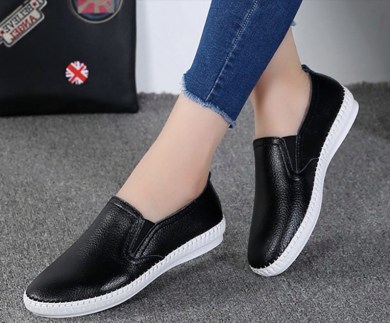 Chiapas Dam Loafer Svarta Skor - Svart grunt