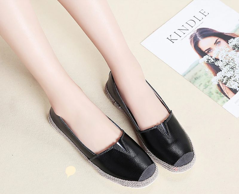 Chiapas Dam Loafer Svarta Skor - Svart grunt