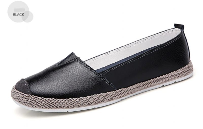 Chiapas Dam Loafer Svarta Skor - Svart grunt